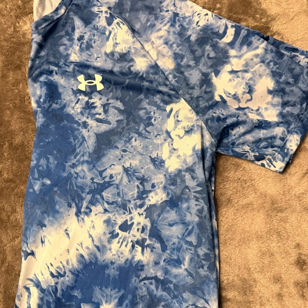 Under Armour Blue and White Tie-Dye Tee